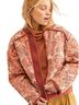 Free People Paisley Orange Red Jacket Size S - photo 1
