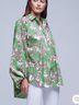 L'Agence x Bert Stern Paisley Green White Blouse Size S - photo 4