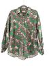 L'Agence x Bert Stern Paisley Green White Blouse Size S - photo 1
