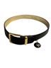 St. John 100% Leather Black Gold Belt Size L - photo 1