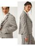 Free People Checkered-gingham Multi Color Blazer Size M - photo 6