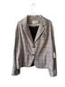 Free People Checkered-gingham Multi Color Blazer Size M - photo 1