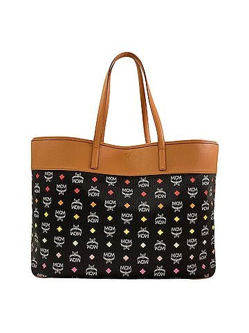 MCM MCM Logo Tote Bag, Leather, Women's (view 1)