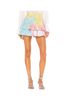 LoveShackFancy Tie-dye Denim Skirt Size 6 - photo 1