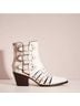 Coach 100% Leather White Multi Color Ankle Boots Size 6 - photo 3