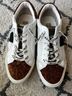 Vintage Havana 100% Leather White Brown Sneakers Size 8 - photo 3