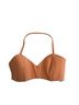 Seafolly Stripes Orange White Swimsuit Top Size 10 - photo 2