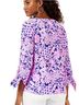 Lilly Pulitzer 100% Polyester Print Blue Pink 3/4 Sleeve Blouse Size M - photo 2