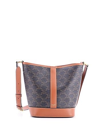 Céline Bucket Bag Triomphe Coated Canvas Small (view 1)