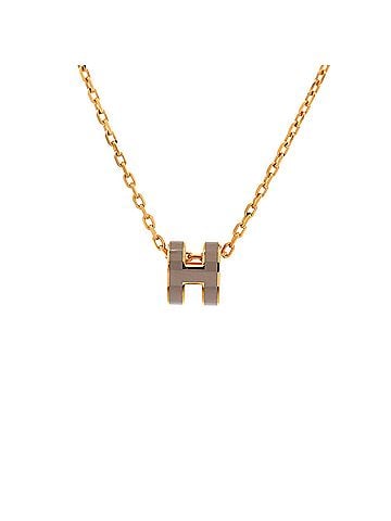 Hermès Pop H Pendant Chain Necklace Metal and Enamel Mini (view 1)