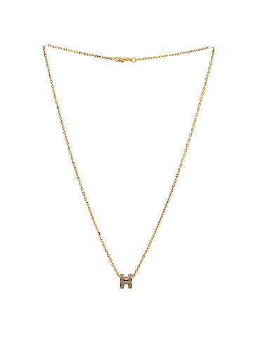 Hermès Pop H Pendant Chain Necklace Metal and Enamel Mini (view 2)