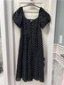 CeCe 100% Cotton 100% Polyester Polka Dots Black White Cocktail Dress Size 10 - photo 5
