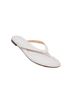 J.Crew 100% Leather Solid White Flip Flops Size 7 1/2 - photo 1