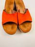 K Jacques St. Tropez 100% Leather Orange Wedges Size 9 - photo 6