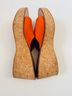 K Jacques St. Tropez 100% Leather Orange Wedges Size 9 - photo 11