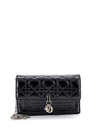 Christian Dior Miss Dior Charms Chain Pouch Cannage Quilt Patent (view 1)