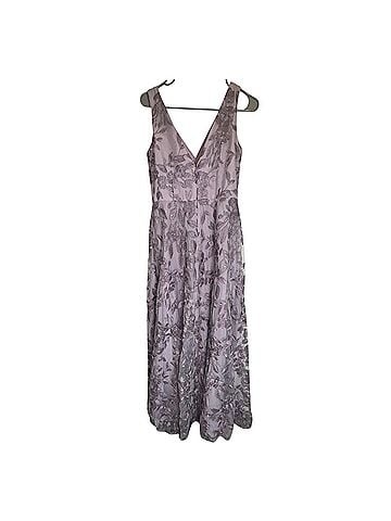 Oleg Cassini Embroidered A-Line Tank Dress Cocktail Dress (view 2)