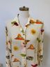 Tess 100% Silk Floral Multi Color Button-Down Shirt Size L - photo 4
