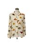 Tess 100% Silk Floral Multi Color Button-Down Shirt Size L - photo 1