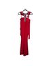 Jovani 100% Polyester Solid Red Silver Cocktail Dress Size 2 - photo 1