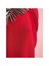 Jovani 100% Polyester Solid Red Silver Cocktail Dress Size 2 - photo 5