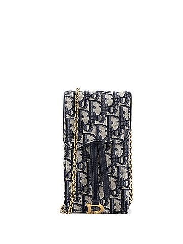 Christian Dior Vertical Saddle Chain Pouch Oblique Canvas (view 1)