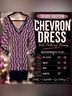 ENTI Chevron-herringbone Multi Color Cocktail Dress Size S - photo 3