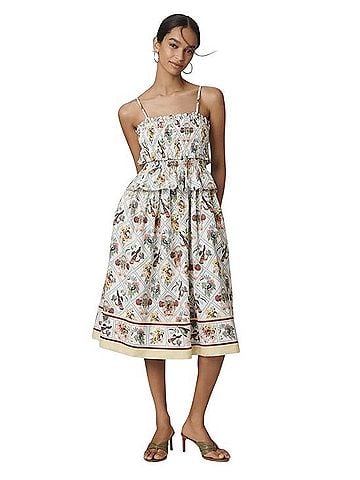 Anthropologie Tigers Giraffes Birds Casual Dress (view 1)