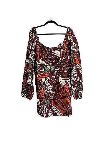 ELOQUII Sunshine Floral Skort Romper Shorts (view 1)
