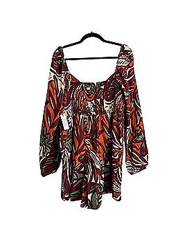 ELOQUII Sunshine Floral Skort Romper Shorts (view 2)