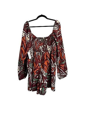 ELOQUII Sunshine Floral Skort Romper Shorts (view 2)