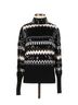 Ted Baker London Chevron-herringbone Black White Pink Pullover Sweater Size 0X - photo 1