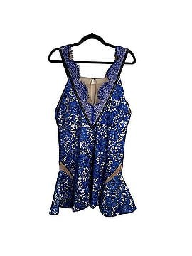 Three Floor Revolve Cobalt Blue Lace Mini Dress Cocktail Dress (view 1)