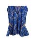 Three Floor 100% Polyester 100% Viscose Blue Tan Cocktail Dress Size 8 - photo 5