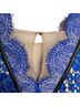 Three Floor 100% Polyester 100% Viscose Blue Tan Cocktail Dress Size 8 - photo 9