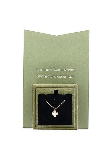 Van Cleef & Arpels Sweet Alhambra Pendant Necklace 18K Yellow Gold and Mother of Pearl (view 2)