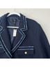 Talbots 65% Cotton 35% Polyester 100% Polyester Blue Blazer Size 22 - photo 4