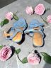 LC Lauren Conrad Blue Tan Heels Size 8 - photo 5