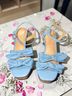 LC Lauren Conrad Blue Tan Heels Size 8 - photo 7