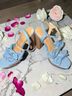 LC Lauren Conrad Blue Tan Heels Size 8 - photo 3