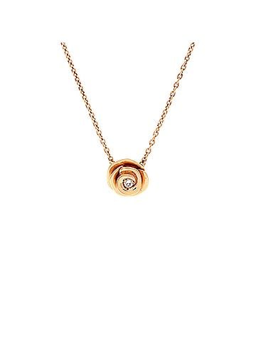 Christian Dior Rose Couture Pendant Necklace 18K Rose Gold with Diamonds (view 1)
