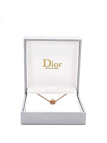 Christian Dior Rose Couture Pendant Necklace 18K Rose Gold with Diamonds (view 2)