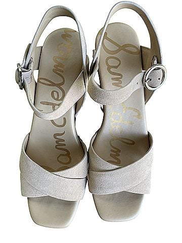 Sam Edelman Josefina Camel Suede Chunky Heels  Sandals (view 2)