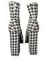 Azalea Wang Houndstooth Black White Ankle Boots Size 8 - photo 2