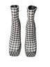 Azalea Wang Houndstooth Black White Ankle Boots Size 8 - photo 1