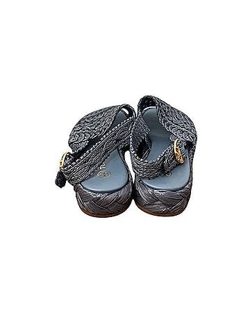 Tory Burch Raffia Canvas Crochet Trim Platform Slingback Espadrilles Sandals Sandals (view 2)