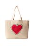Sézane 100% Cotton Print Multi Color Tan Tote One size - photo 1