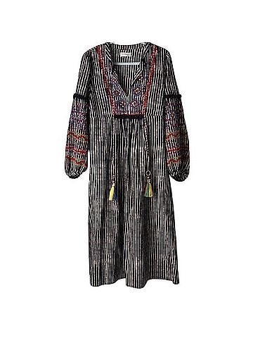 Velvet by Graham & Spencer Lantern Embroidered Casual Dress (view 1)