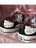 Converse x Hello Kitty 100% Canvas Black Sneakers Size 6 - photo 7