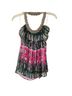 Tea/F Print Silver Purple Halter Top Size M - photo 1